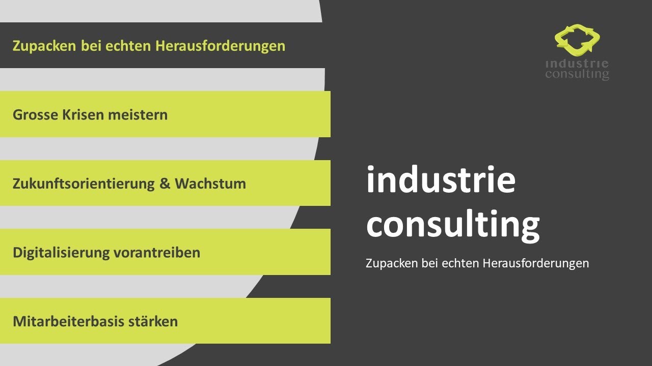 Kurzvorstellung der industrie consulting